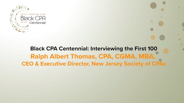 Ralph Albert Thomas – The Black CPA Centennial: Interviewing the First 100 Black CPAs