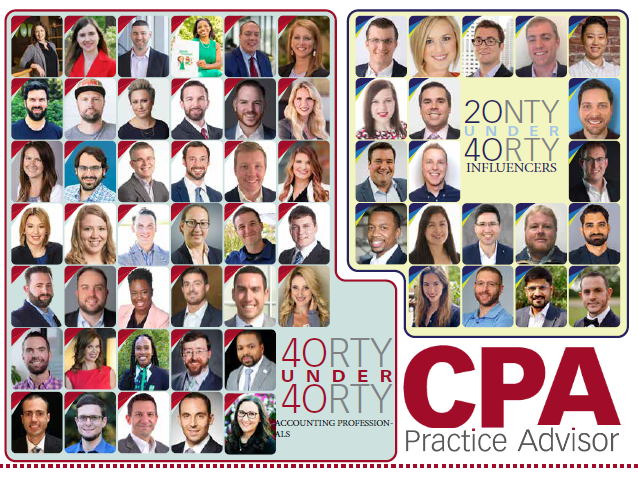 CPA Practice Advisor Announces “40 Under 40,” and “20 Under 40” Award Winners