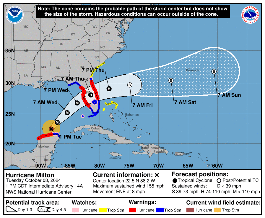 Floridians Evacuate Gulf Coast Cities Ahead of Hurricane Milton