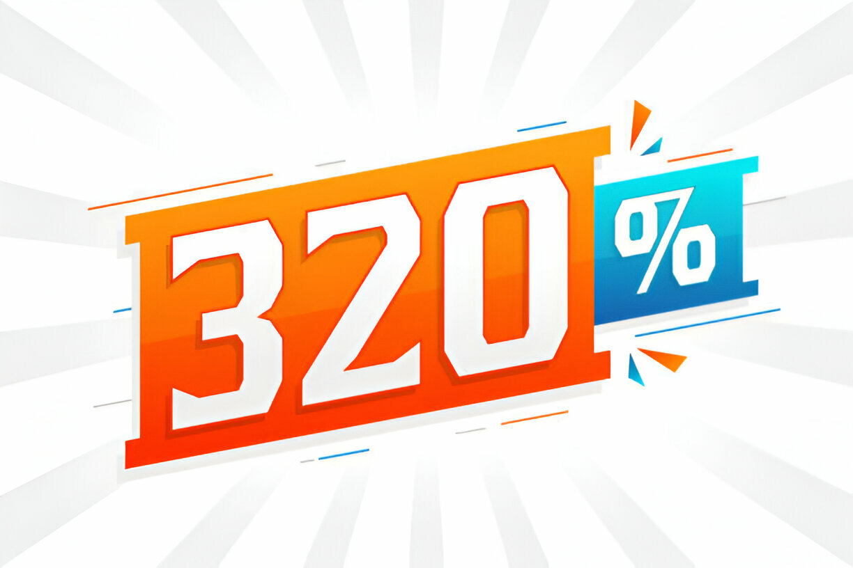 Number of the Day: 320%