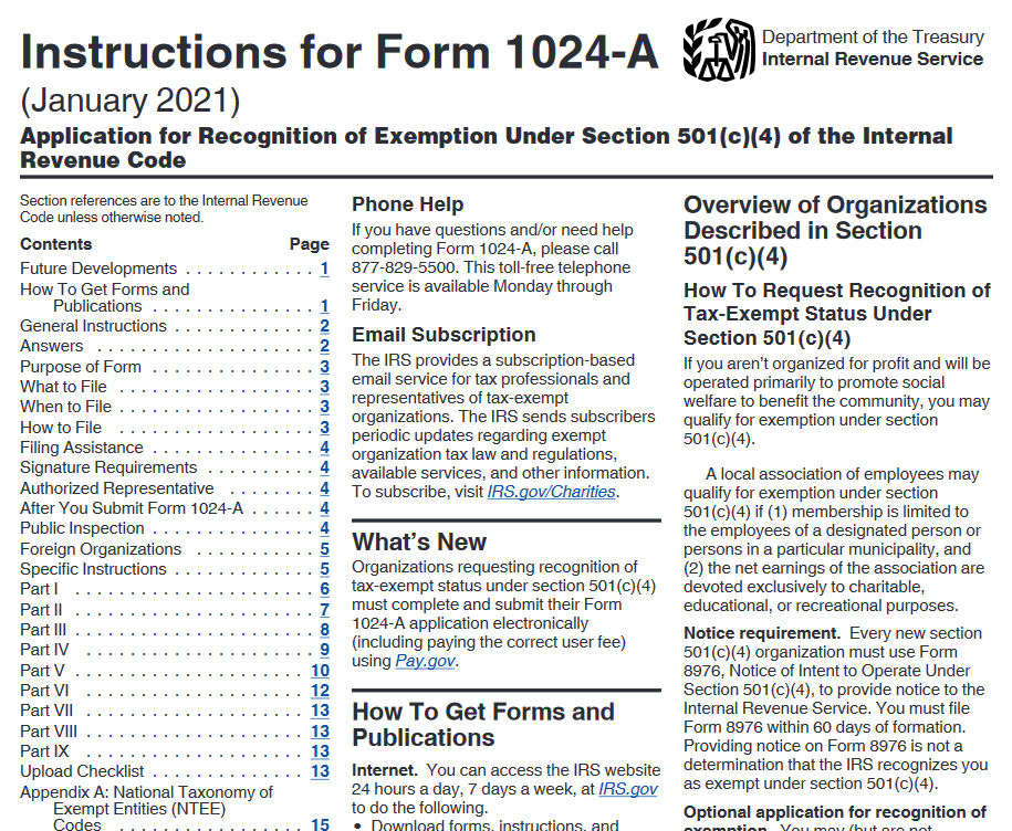 Form 1024-A