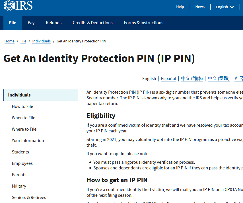 All Taxpayers Can Now Get an IRS Identity Protection PIN CPA Practice