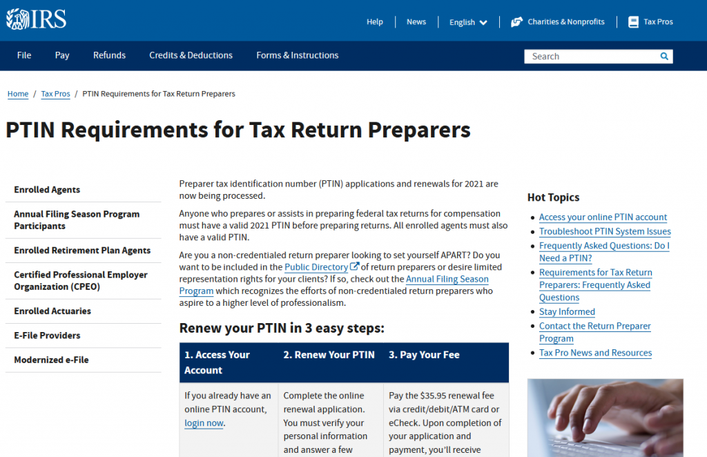 Tax Preparers It's PTIN Renewal Time CPA Practice Advisor