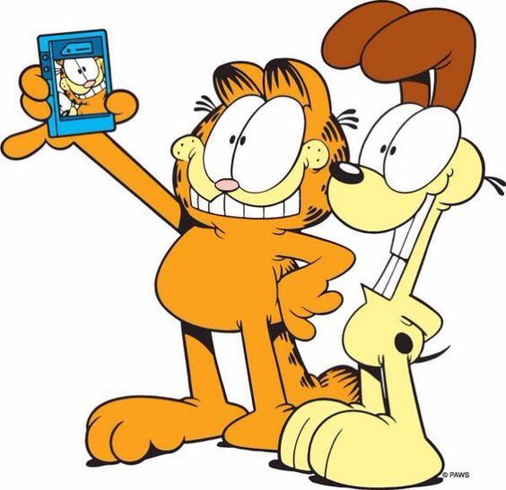 garfiled odie selfie