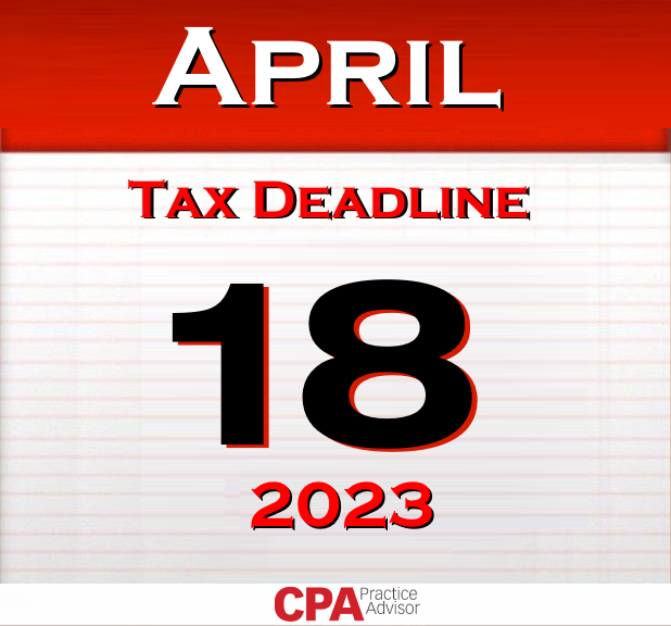 April 18 is IRS Tax Deadline for 2023 CPA Practice Advisor