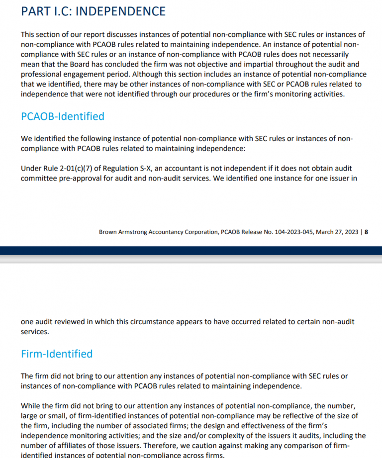 Independence Gets Its Own Spot In Pcaob Audit Inspection Reports Cpa